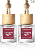 C Classy Car Air Freshener Hanging 2 Pack, Mahogany Apple Essential Oil Diffuser for Cars, Long-Lasting Fragrance, Cute Car A