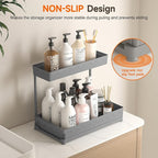 Sevenblue 3 Pack Multi-Purpose Under Sink Organizers and Storage, 2026 L-Shaped Pull Out Cabinet Organizer for Bathroom & Kit