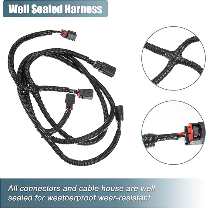 X AUTOHAUX Rear Park Assist Wiring Harness 68031820AA for Dodge for RAM 1500 2009-2020 for Dodge for Ram 2500 3500 10-18 Back