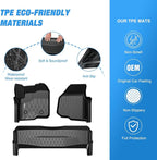 Nilight TPE Floor Mats for Ford F250 F350 F450 SuperCrew Crew Cab 2012 2013 2014 2015 2016 All Weather Custom Fit Heavy Duty Floor Liners