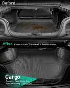 CARxion® for Ford Mustang Floor Mats & Cargo Liner (2015-2024 2025 2026, 5PCS Full Set, Not for Mach-E)