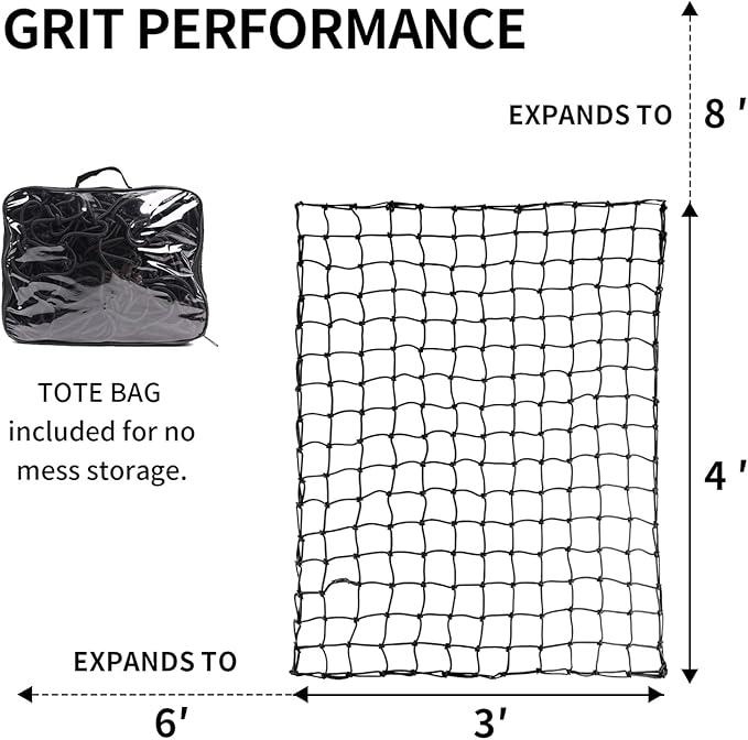 Leader Accessories Roof Rack Cargo Basket Set, Roof Cargo Basket 64'' with Cargo Net 3' x 4' Stretches to 6'x 8' Bungee Net