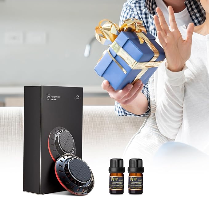 Kwak's Car Air Freshener,Rotating Solar Aromatherapy Essential Oil Diffuser Scent Car Decoration Automotive Interior Accessor