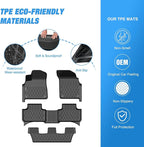 Nilight TPE Floor Mats for Audi Q7 SQ7 2017-2026,Audi Q8 2019 2020 2021 2022 2023 2024 2025 2026 All Weather Custom Fit Heavy Duty Floor Liners