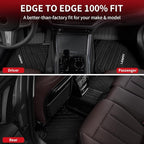 LASFIT Floor Mats 2019-2024 2025 2026 for BMW 3 Series G20 3 Series 330i 330e M3 M340i Accessories Sedan Only, Custom Fit TPE All Weather Car Liners 1st & 2nd Row Full Set, Black(NOT for GT & 2 Door)