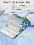 TopMade Smart Luggage Tag with Find My, Premium Leather Luggage Tags for Suitcase, Travel Bags, Backpacks, Anti-Lost Suitcase