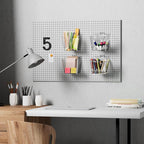 G.CORE Large Pegboard Cups Peg Board Storage Bin 6 Pack with Hooks, Square Box Shape Pegboard Cup Holder Accessories for Gara