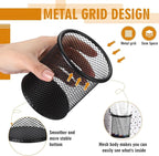 Spakon 6 Sets Pegboard Cups with Ring Hook, Peg Board Baskets Bin Holder Organizer Accessories Pegboard Pencil Cup Multipurpo