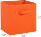 Stero Fabric Storage Bins 6 Pack Fun Colored Durable Storage Cubes with Fabric Handles Foldable Cube Baskets for Home, Kids R