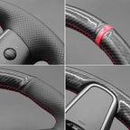 MEWANT Hand Stitched Steering Wheel Cover for Tesla Model 3 2017-2023 / Model Y 2020-2023 for Tesla Model 3/Y Accessories
