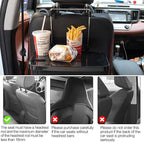 AutoChoice Foldable Car Seat Back Portable Tray for Food Dining Drink and Laptop, Hanging Car Steering Wheel Tray (2 Pack)