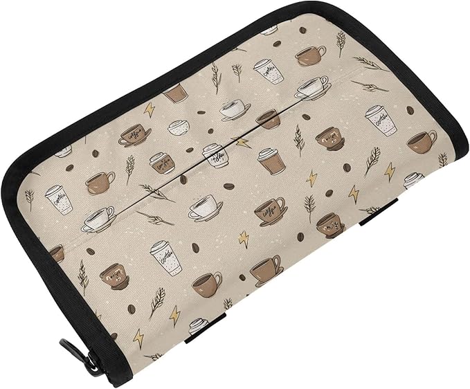 Car Tissue Holder Car Visor Organizer Tissue Box Holder for Car Sun Visor Organizer with Car Vehicle Accessories Essentials Interior for Women Men Beige Coffee Cup Wheat