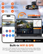 Vantrue N2X 2.7K Dash Cam Front and Inside, 5G WiFi Dual Dash Camera for Car with HDR IR Night Vision, STARVIS 2, GPS, 2.5K/6
