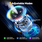 Smart Car Air Freshener with Star Light & 50ml Diffusers Oil Refills, Auto On/Off Aroma Diffuser, 3 Adjustable Mist Modes Rec