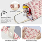 Cute Car Trash Can, Hanging Canvas Car Back Seat Organizer and Storage Bag, Funny Car Trash Bag For Travelling, Outdoor Cute Pink Bow Knot