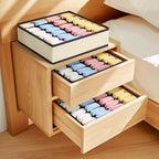 Sock Organizer 4 Pack, Large Sock Drawer Divider, Underwear Storage 24 Cell Closet Organizers and Storage for Wardrobes, Draw