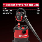 Vacmaster Wet/Dry Vacuum with Detachable Blower 6 Gallon 5 Peak HP-VBVB611PF 1101