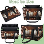 Reusable Grocery Bags Heavy Duty Shopping Bags Foldable Large Tote Bags with Long Handles & Hard Bottom
