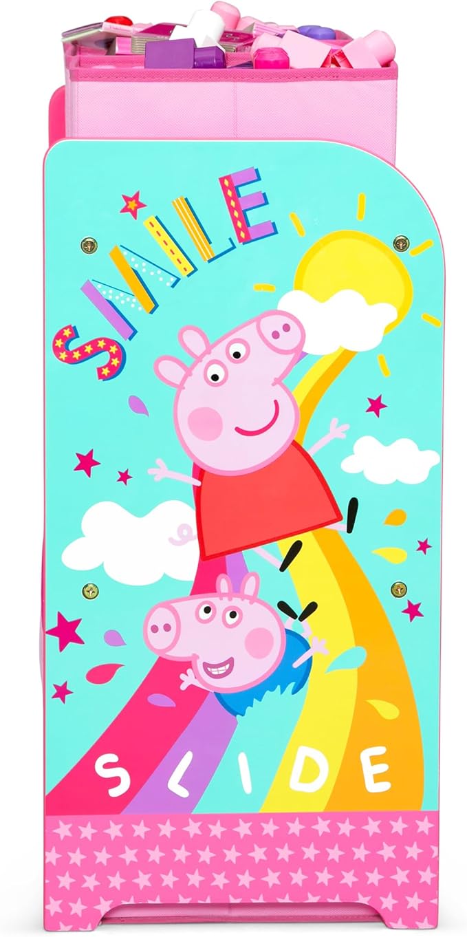 Delta Children - Peppa Pig Design & Store 6 Bin Toy Storage Organizer - Greenguard Gold Certified, Pink