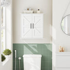 Homleke Bathroom Wall Cabinet, Over Toilet Storage Cabinet with Barn Doors and Adjustable Shelves, 3-Tier Medicine Cabinet Wa