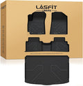 LASFIT Floor Mats & Cargo Mat for Kia Soul 2025 2024 2023 2022 2021 2020 (Fit Cargo Floor in Lower Position), All Weather TPE Car Mats Custom Fit Kia Soul 2020-2025 Floor Liners & Trunk Mat Full Set