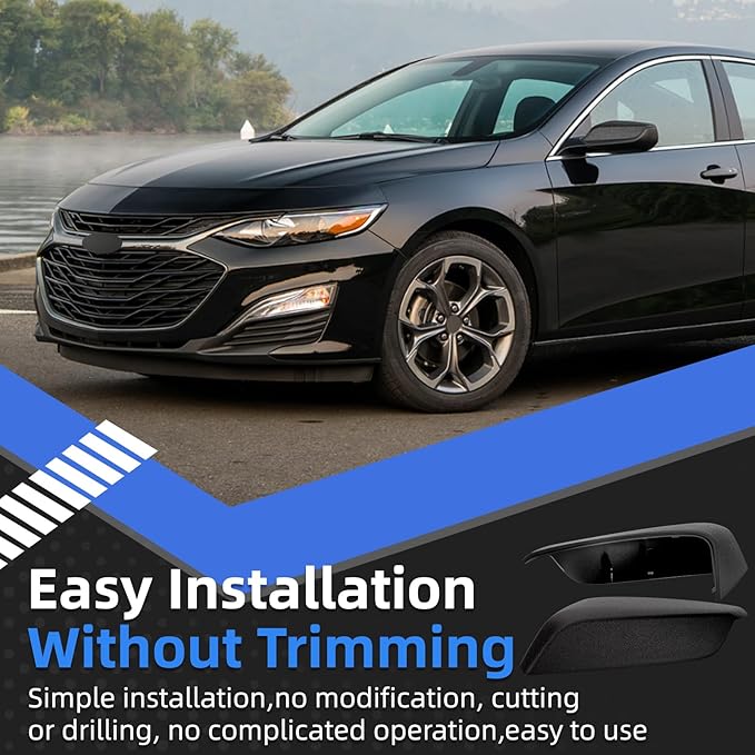 Driver Side Mirror Cover Replacement for Chevrolet Chevy Malibu 2016 2017 2018 2019 2020 2021 2022 2023 2024 2025 - Left Side Mirror Covers, Rear View Mirror Cap Accessories Textured