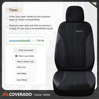 Coverado Car Seat Covers Front Seats, Auto Seat Covers Full Set, Mesh Breathable Seat Protectors, 2 Seats Black Automotive Se
