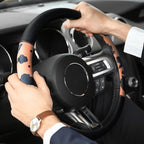 Cow Print Car Steering Wheel Covers, Breathable Microfiber Leather for Women and Men, Universal 15 inch Anti-Slip Steering Wh