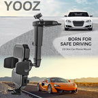 CD Slot Phone Holder for Car [Height Adjustable] Car Phone Holder CD Player Mount with One Button Release Clamp for iPhone 15 Pro Max Plus 14 13, Galaxy S23, Fire, All 4-7" Mobile Phones