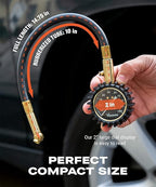 Vondior Tire Pressure Gauge (0-100 PSI) - Certified ANSI B40.1 Tire Gauge for Cars and Trucks, Large 2" Glow Dial Easy-Read Tire Gauges for Tire Pressure Car Accessories