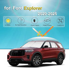 KMF 8pcs Thicken Sun Shades for Ford Explorer 2020-2025 Accessories, Full Car Window Covers Sunshade for Windshield Side Rear, Sun Visor UV Block and Protect Privacy Blackout for Camping Outdoor