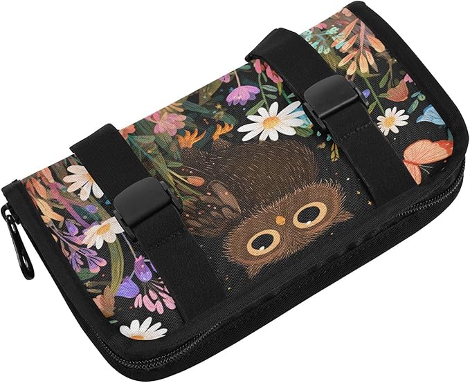 Car Tissue Holder Car Visor Organizer Tissue Box Holder for Car Sun Visor Organizer with Car Vehicle Accessories Essentials Interior for Women Men Black Owl Flowers Butterflies