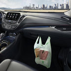 Car Trash Bag Hanging Disposable Car Garbage Bag Pack of 200 Small Auto Trash Bag for Car with 4 Hook for Car Kitchens Bedrooms Offices During Travel and Camping (Green)