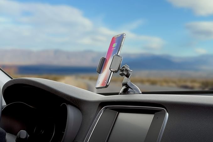 Scosche VWDSM2 Car Mount 3-in1 Suction Cup Mount with Vent Clips for Mobile Devices - Window, Dash, Vent Mount, 360 Rotation