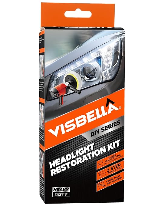 Auto Vehicle Headlight Restoration Kit, DIY Car Care Electric Repair Kit to Restore Oxidation Hazy Yellow Scratch for Headlig