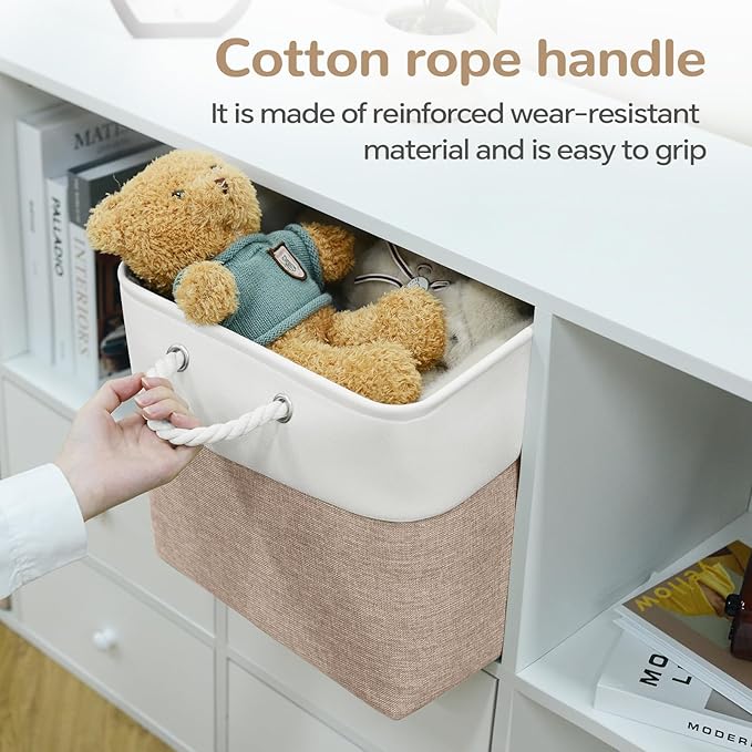 13 x 13 Inch Cube Storage Bins, 6 Pack Fabric Storage Basket with Handles, Foldable Boxes Organizer for Shelf Baskets for Hom