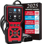 2025 New OBD2 Scanner Diagnostic Tool - Check Engine Light Code Reader with Reset, Battery Voltage Tester, Modes 6 & 8,
