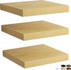 Fun Memories Rustic Wood Floating Shelves for Wall, Space-Saving Wall Mounted Shelves for Bathroom, Bedroom, Living Room and 