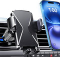 Qifutan Cell Phone Holder [Never Fall Upgrade Clip] Phone Holder Car Automobile Air Vent Hands Free for Car Fit Car Phone Holder Mount for All for iPhone Android Smartphone