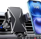 Qifutan Cell Phone Holder [Never Fall Upgrade Clip] Phone Holder Car Automobile Air Vent Hands Free for Car Fit Car Phone Holder Mount for All for iPhone Android Smartphone