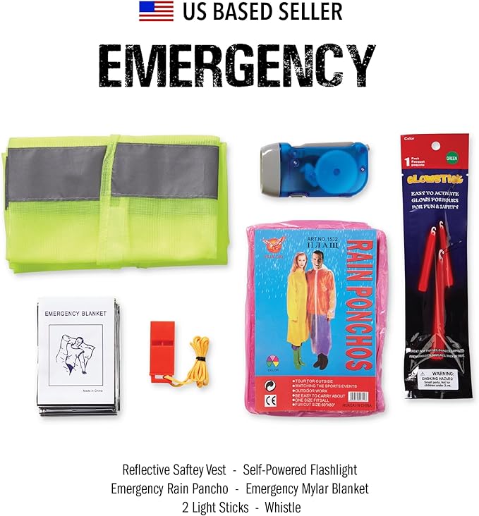 Always Prepared Premium Roadside Emergency Kit for Car - Car Safety Kit, Tools, First Aid, Visibility Gear & More - Perfect R