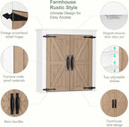 Spirich Bathroom Wall Cabinet Over Toilet, Farmhouse Wall Mounted Medicine Cabinet Organizer with Wood Grain Barn Doors and A