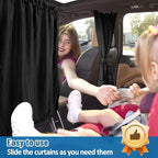 PAMASE Car Divider Curtain - Wide Car Privacy Blackout Shades with Storage Bag for Baby Nap, Removable Sedan SUV Van Sunshade Covers Screen for Car Camping Sleeping Accessories