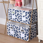 MAX Houser Fabric Storage Bins Cubes Baskets Containers with Dual Plastic Handles for Home Closet Bedroom Drawers Organizers,
