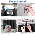 XCBYT Car Window Shades - 2 Pack Side Window Sun Shade Privacy Curtains Upgrade Anti-Fallout Hook 99% Light Block Keeps Cooler Car Blackout Covers for Baby Sleeping Camping Travel Nap