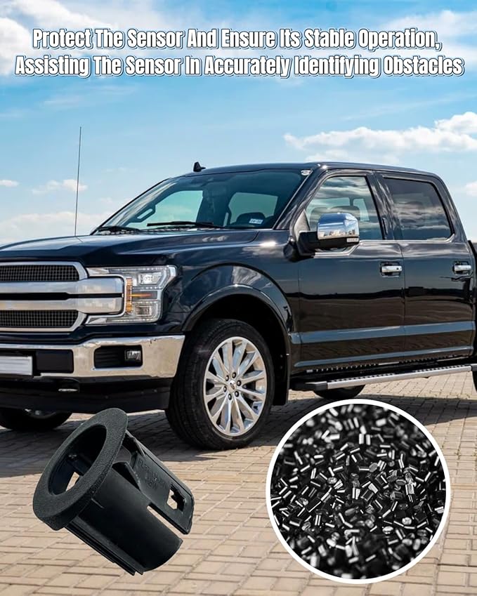 Rear Inner and Outer Parking Assist Sensor Retainer Bezels Fit for Ford F-150 F150 2015 2016 2017 2018 2019 2020, 4Pcs