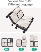 BAGSMART Compression Packing Cubes, 6 Set/4 Set/2 Set Travel Packing Cubes for Carry on Suitcases, Compression Suitcase Organ