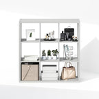 Furinno Cubic Closet Organizers and Storage, 9-Cube Closet Organizer, Open Shelf Closet Storage, Extra Thick Frame for Wardro
