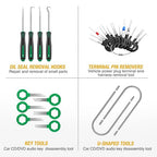 GOOACC 200Pcs Trim Removal Tool, Auto Push Pin Bumper Retainer Clip Set Fastener Terminal Remover Tool Adhesive Cable Clips R