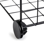 Amazon Basics 6-Cube Wire Grid Stackable Storage Organizer, Metal Shelving Unit, No-Tool Assembly, 26"W x 38"H x 12.6"D, Blac